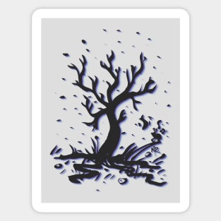 Wintery Silhouette Sticker